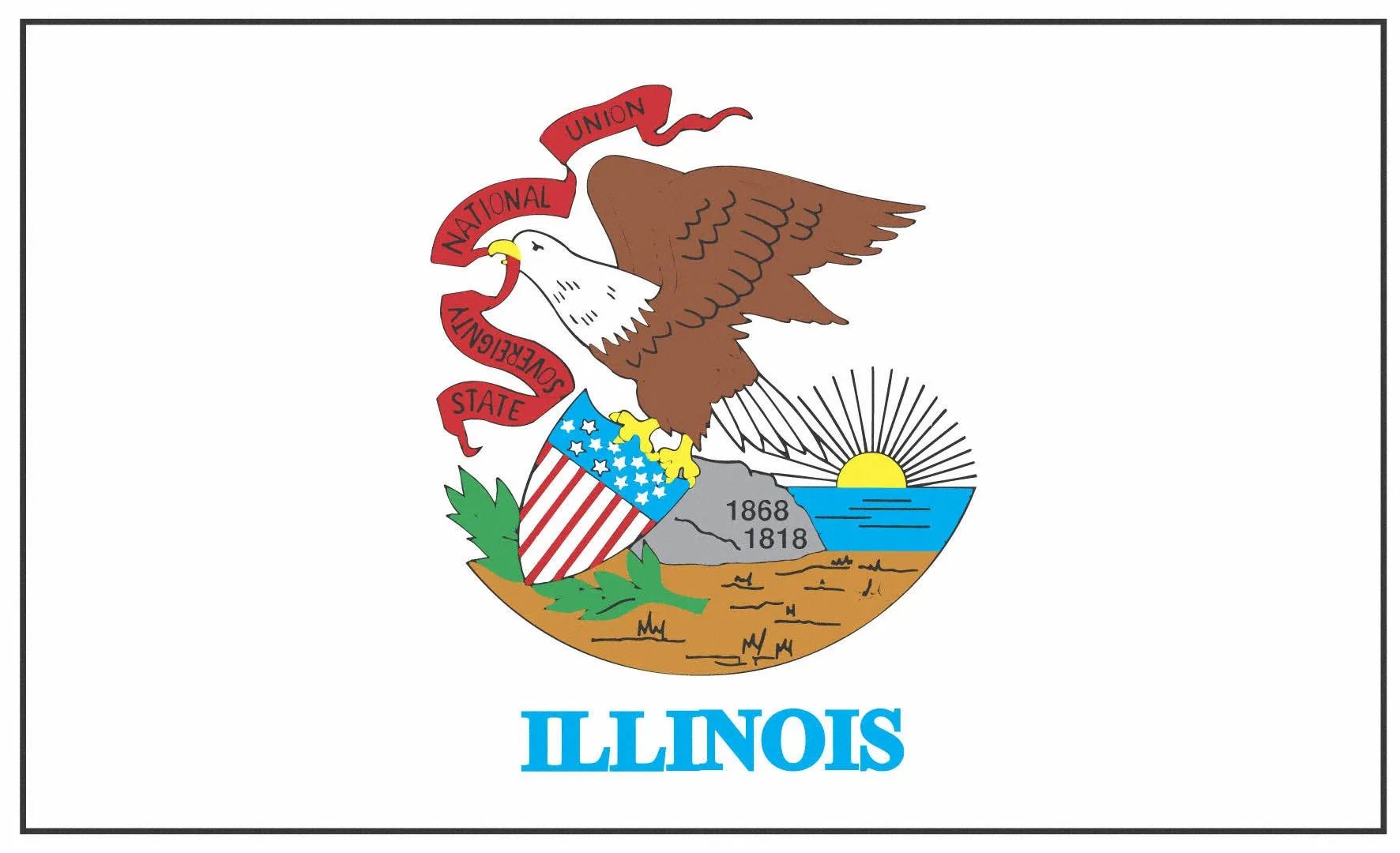 Flag is represent the Illinois state