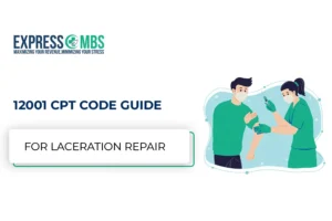 A professional women give the wound care treatment to men and give the injection body part professional use the this code 12001 CPT code for treatment and billing process.