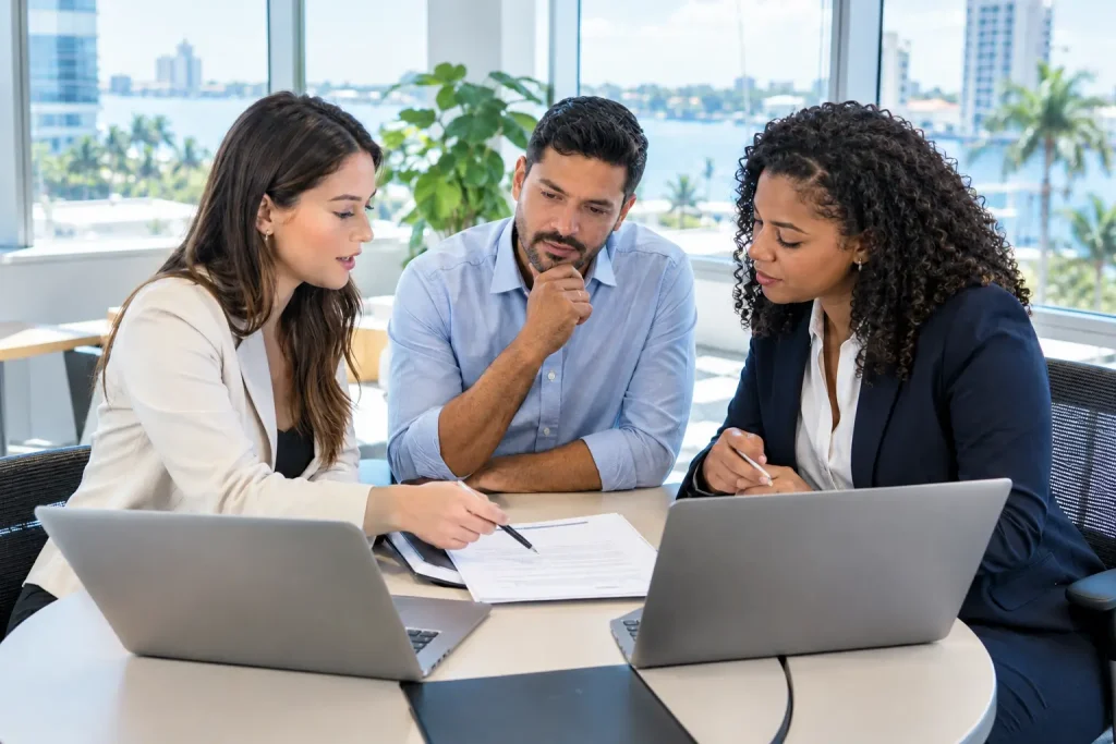 Practice manager team selecting new medical billing company in Florida