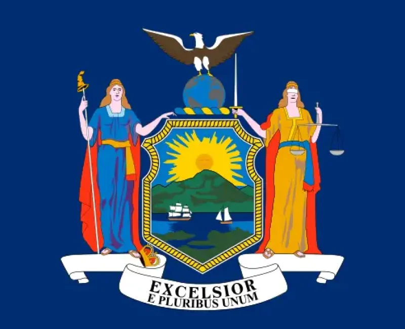 Flag_of_New_York Flag represent the New York state